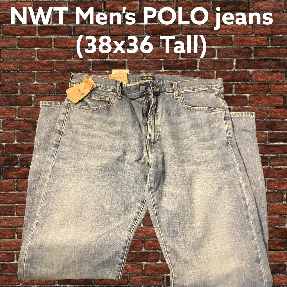 NWT Men’s Ralph Lauren POLO jeans - tall size  (38Tx36) - Picture 2 of 6